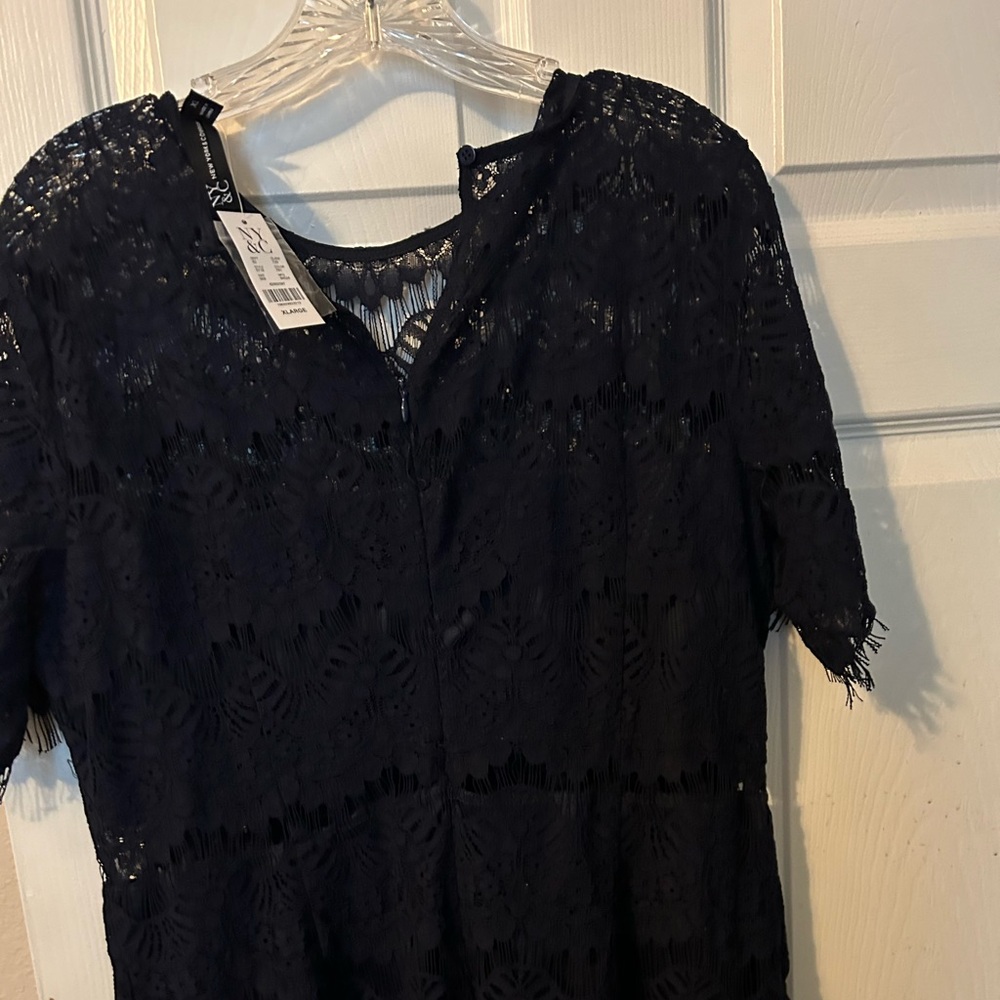 Lace Navy Blue Dress